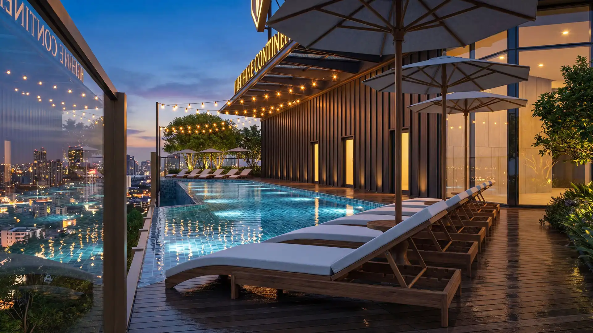 Bể bơi vô cực tại Sunshine Continental Mỹ Đình